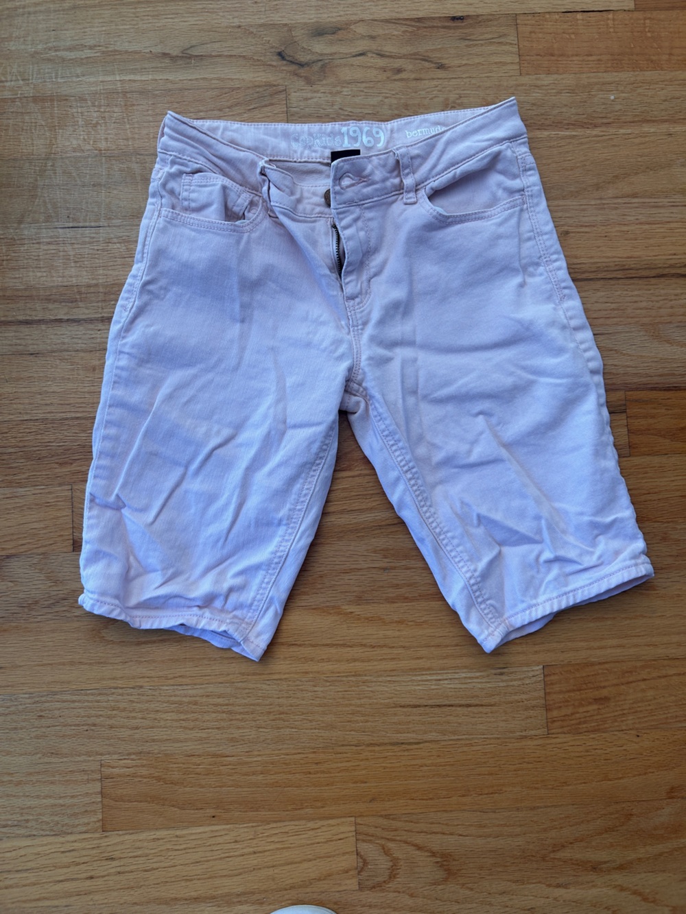Soft Pink Gap Girls Denim Shorts